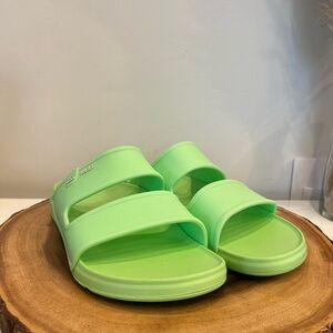 Reef Lime Green water resistant Slide Sandals size 10